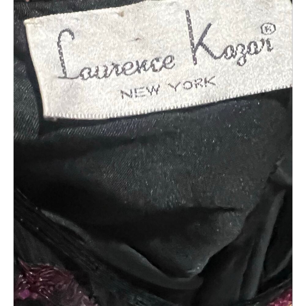 Laurence Kazar Vintage Women’s Silk Floral Sequin Beaded Top Short Sleeve Sz 1X - Picture 9 of 10